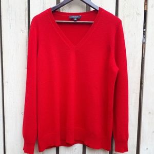Red Cashmere Sweater by Ann Taylor